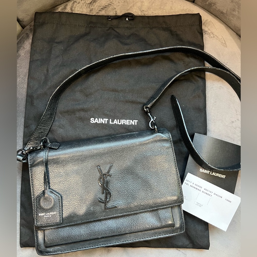 Yves Saint Laurent Sleek Black Crossbody Bag